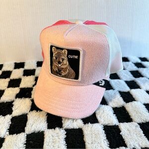 Goorin Bros Quokka Cutie The Farm Pink Trucker Hat